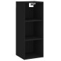 vidaXL Credenza Nera 34,5x34x180 cm in Legno Multistrato vidaXL Credenza Nera 34,5x34x180 cm in Legno Multistrato