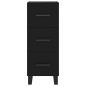 vidaXL Credenza Nera 34,5x34x180 cm in Legno Multistrato vidaXL Credenza Nera 34,5x34x180 cm in Legno Multistrato