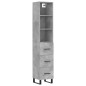 vidaXL Credenza Grigio Cemento 34,5x34x180 cm in Legno Multistrato vidaXL Credenza Grigio Cemento 34,5x34x180 cm in Legno Multistrato