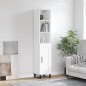 vidaXL Credenza Bianca 34,5x34x180 cm in Legno Multistrato vidaXL Credenza Bianca 34,5x34x180 cm in Legno Multistrato