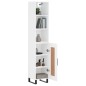vidaXL Credenza Bianca 34,5x34x180 cm in Legno Multistrato vidaXL Credenza Bianca 34,5x34x180 cm in Legno Multistrato