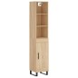 vidaXL Credenza Rovere Sonoma 34,5x34x180 cm in Legno Multistrato vidaXL Credenza Rovere Sonoma 34,5x34x180 cm in Legno Multistrato