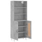 vidaXL Credenza Grigio Cemento 69,5x34x180 cm in Legno Multistrato vidaXL Credenza Grigio Cemento 69,5x34x180 cm in Legno Multistrato
