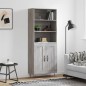 vidaXL Credenza Grigio Sonoma 69,5x34x180 cm in Legno Multistrato vidaXL Credenza Grigio Sonoma 69,5x34x180 cm in Legno Multistrato