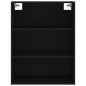 vidaXL Credenza Nera 69,5x34x180 cm in Legno Multistrato
