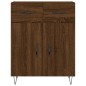 vidaXL Credenza Rovere Marrone 69,5x34x180 cm in Legno Multistrato vidaXL Credenza Rovere Marrone 69,5x34x180 cm in Legno Multistrato