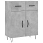 vidaXL Credenza Grigio Cemento 69,5x34x180 cm in Legno Multistrato vidaXL Credenza Grigio Cemento 69,5x34x180 cm in Legno Multistrato