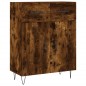 vidaXL Credenza Rovere Fumo 69,5x34x180 cm in Legno Multistrato vidaXL Credenza Rovere Fumo 69,5x34x180 cm in Legno Multistrato