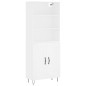 vidaXL Credenza Bianca 69,5x34x180 cm in Legno Multistrato
