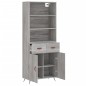 vidaXL Credenza Grigio Sonoma 69,5x34x180 cm in Legno Multistrato vidaXL Credenza Grigio Sonoma 69,5x34x180 cm in Legno Multistrato