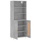 vidaXL Credenza Grigio Cemento 69,5x34x180 cm in Legno Multistrato vidaXL Credenza Grigio Cemento 69,5x34x180 cm in Legno Multistrato