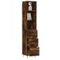 vidaXL Credenza Rovere Fumo 34,5x34x180 cm in Legno Multistrato vidaXL Credenza Rovere Fumo 34,5x34x180 cm in Legno Multistrato
