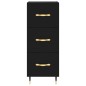 vidaXL Credenza Nera 34,5x34x180 cm in Legno Multistrato vidaXL Credenza Nera 34,5x34x180 cm in Legno Multistrato