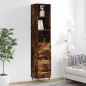 vidaXL Credenza Rovere Fumo 34,5x34x180 cm in Legno Multistrato vidaXL Credenza Rovere Fumo 34,5x34x180 cm in Legno Multistrato