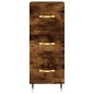 vidaXL Credenza Rovere Fumo 34,5x34x180 cm in Legno Multistrato vidaXL Credenza Rovere Fumo 34,5x34x180 cm in Legno Multistrato
