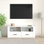 Mobile Porta TV Bianco Lucido 100x35x40 cm in Legno Multistrato Mobile Porta TV Bianco Lucido 100x35x40 cm in Legno Multistrato