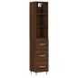 vidaXL Credenza Rovere Marrone 34,5x34x180 cm in Legno Multistrato