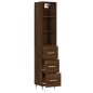 vidaXL Credenza Rovere Marrone 34,5x34x180 cm in Legno Multistrato