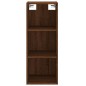 vidaXL Credenza Rovere Marrone 34,5x34x180 cm in Legno Multistrato