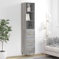 vidaXL Credenza Grigio Sonoma 34,5x34x180 cm in Legno Multistrato vidaXL Credenza Grigio Sonoma 34,5x34x180 cm in Legno Multistrato