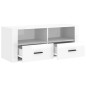 Mobile Porta TV Bianco Lucido 100x35x40 cm in Legno Multistrato Mobile Porta TV Bianco Lucido 100x35x40 cm in Legno Multistrato