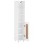 vidaXL Credenza Bianca 34,5x34x180 cm in Legno Multistrato vidaXL Credenza Bianca 34,5x34x180 cm in Legno Multistrato