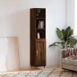 vidaXL Credenza Rovere Marrone 34,5x34x180 cm in Legno Multistrato vidaXL Credenza Rovere Marrone 34,5x34x180 cm in Legno Multistrato