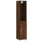 vidaXL Credenza Rovere Marrone 34,5x34x180 cm in Legno Multistrato vidaXL Credenza Rovere Marrone 34,5x34x180 cm in Legno Multistrato