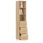 vidaXL Credenza Rovere Sonoma 34,5x34x180 cm in Legno Multistrato vidaXL Credenza Rovere Sonoma 34,5x34x180 cm in Legno Multistrato