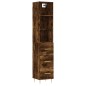 vidaXL Credenza Rovere Fumo 34,5x34x180 cm in Legno Multistrato vidaXL Credenza Rovere Fumo 34,5x34x180 cm in Legno Multistrato