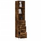 vidaXL Credenza Rovere Fumo 34,5x34x180 cm in Legno Multistrato vidaXL Credenza Rovere Fumo 34,5x34x180 cm in Legno Multistrato