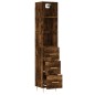 vidaXL Credenza Rovere Fumo 34,5x34x180 cm in Legno Multistrato vidaXL Credenza Rovere Fumo 34,5x34x180 cm in Legno Multistrato