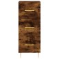 vidaXL Credenza Rovere Fumo 34,5x34x180 cm in Legno Multistrato vidaXL Credenza Rovere Fumo 34,5x34x180 cm in Legno Multistrato