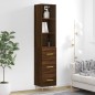 vidaXL Credenza Rovere Marrone 34,5x34x180 cm in Legno Multistrato vidaXL Credenza Rovere Marrone 34,5x34x180 cm in Legno Multistrato