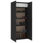 Scarpiera Nera 80x35,5x180 cm in Truciolato Scarpiera Nera 80x35,5x180 cm in Truciolato