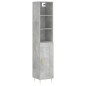 vidaXL Credenza Grigio Cemento 34,5x34x180 cm in Legno Multistrato vidaXL Credenza Grigio Cemento 34,5x34x180 cm in Legno Multistrato