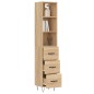 vidaXL Credenza Rovere Sonoma 34,5x34x180 cm in Legno Multistrato vidaXL Credenza Rovere Sonoma 34,5x34x180 cm in Legno Multistrato