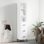 vidaXL Credenza Bianca 34,5x34x180 cm in Legno Multistrato vidaXL Credenza Bianca 34,5x34x180 cm in Legno Multistrato