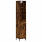 vidaXL Credenza Rovere Fumo 34,5x34x180 cm in Legno Multistrato vidaXL Credenza Rovere Fumo 34,5x34x180 cm in Legno Multistrato