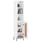 vidaXL Credenza 34,5x34x180 cm in Legno Multistrato Bianco Lucido vidaXL Credenza 34,5x34x180 cm in Legno Multistrato Bianco Lucido