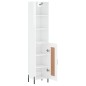 vidaXL Credenza 34,5x34x180 cm in Legno Multistrato Bianco Lucido vidaXL Credenza 34,5x34x180 cm in Legno Multistrato Bianco Lucido