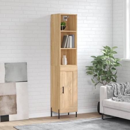 vidaXL Credenza Rovere Sonoma 34,5x34x180 cm in Legno Multistrato