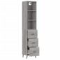 vidaXL Credenza Grigio Sonoma 34,5x34x180 cm in Legno Multistrato vidaXL Credenza Grigio Sonoma 34,5x34x180 cm in Legno Multistrato