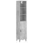 vidaXL Credenza Grigio Cemento 34,5x34x180 cm in Legno Multistrato vidaXL Credenza Grigio Cemento 34,5x34x180 cm in Legno Multistrato