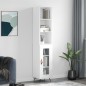 vidaXL Credenza Bianca 34,5x34x180 cm in Legno Multistrato vidaXL Credenza Bianca 34,5x34x180 cm in Legno Multistrato