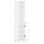 vidaXL Credenza 34,5x34x180 cm in Legno Multistrato Bianco Lucido vidaXL Credenza 34,5x34x180 cm in Legno Multistrato Bianco Lucido