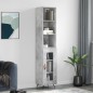 vidaXL Credenza Grigio Cemento 34,5x34x180 cm in Legno Multistrato vidaXL Credenza Grigio Cemento 34,5x34x180 cm in Legno Multistrato