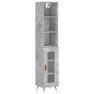 vidaXL Credenza Grigio Cemento 34,5x34x180 cm in Legno Multistrato vidaXL Credenza Grigio Cemento 34,5x34x180 cm in Legno Multistrato