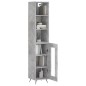 vidaXL Credenza Grigio Cemento 34,5x34x180 cm in Legno Multistrato vidaXL Credenza Grigio Cemento 34,5x34x180 cm in Legno Multistrato