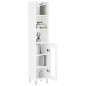 vidaXL Credenza 34,5x34x180 cm in Legno Multistrato Bianco Lucido vidaXL Credenza 34,5x34x180 cm in Legno Multistrato Bianco Lucido